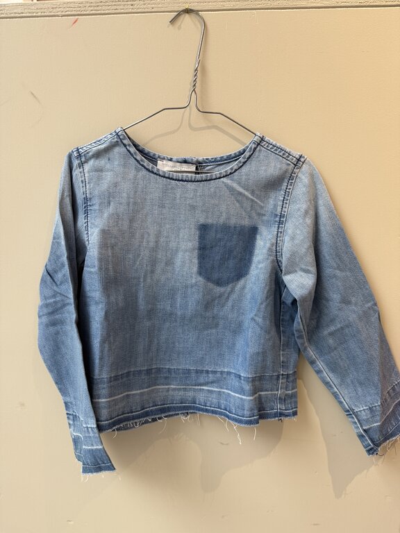 Preloved 4. StellaMccartney spijkerblousje drukknoop blauw // 6y