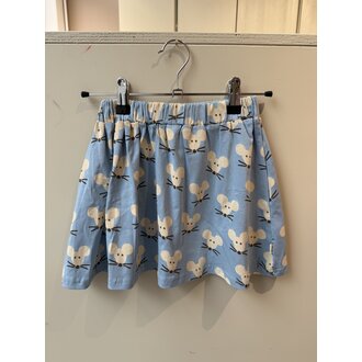 Preloved 4. House of jamie rokje met muizenprint blauw // 122-128