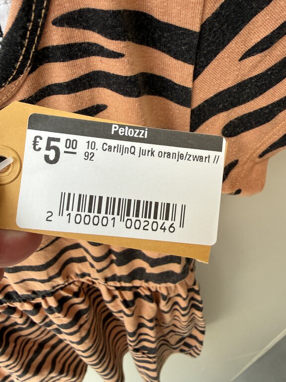 Preloved 10. CarlijnQ jurk oranje/zwart // 92