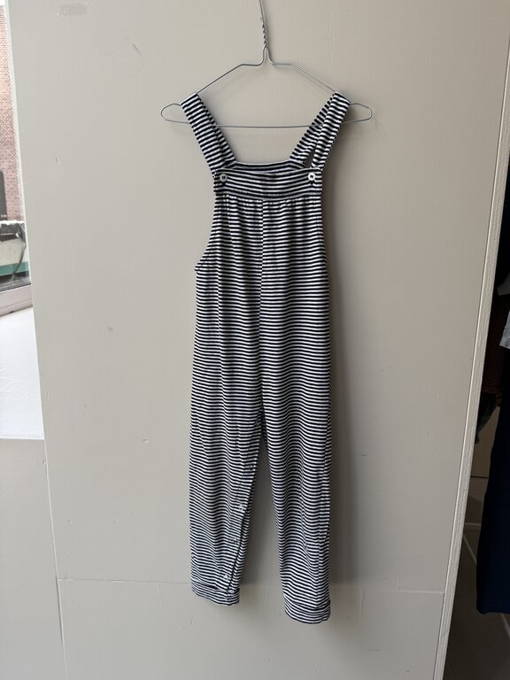 Preloved 10. Mingo tuinbroek zwart/wit // 2-4y