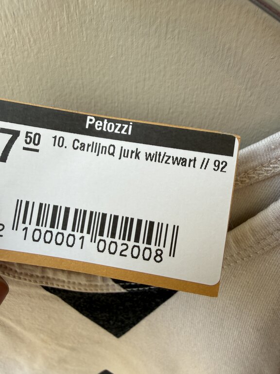 Preloved 10. CarlijnQ jurk wit/zwart // 92
