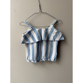 Preloved 10. Sproet&Sprout top blauw/wit // 24m