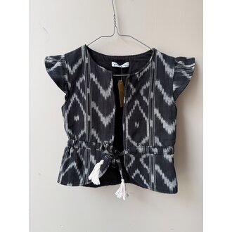 Preloved 10. Petitbo vest zwart/grijs // 4y