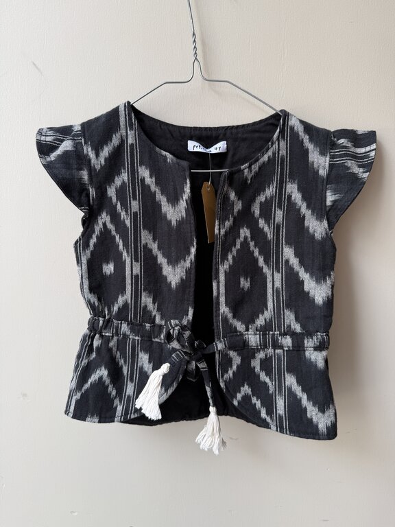 Preloved 10. Petitbo vest zwart/grijs // 4y