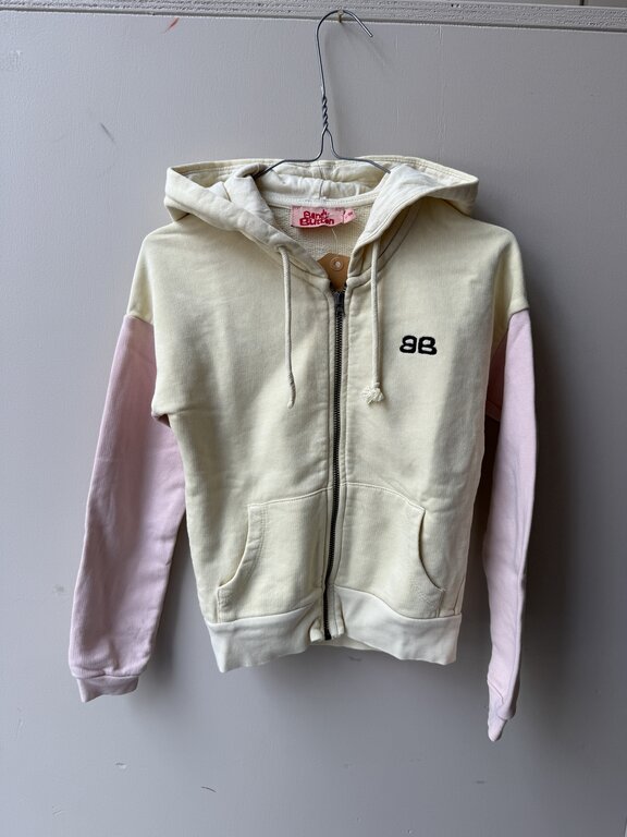 Preloved 10. Bandy Button hoodie/vest // geel/roze // 18m