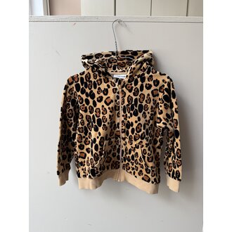 Preloved 10. Mini Rodini hoodie/vest leopard // 104-110