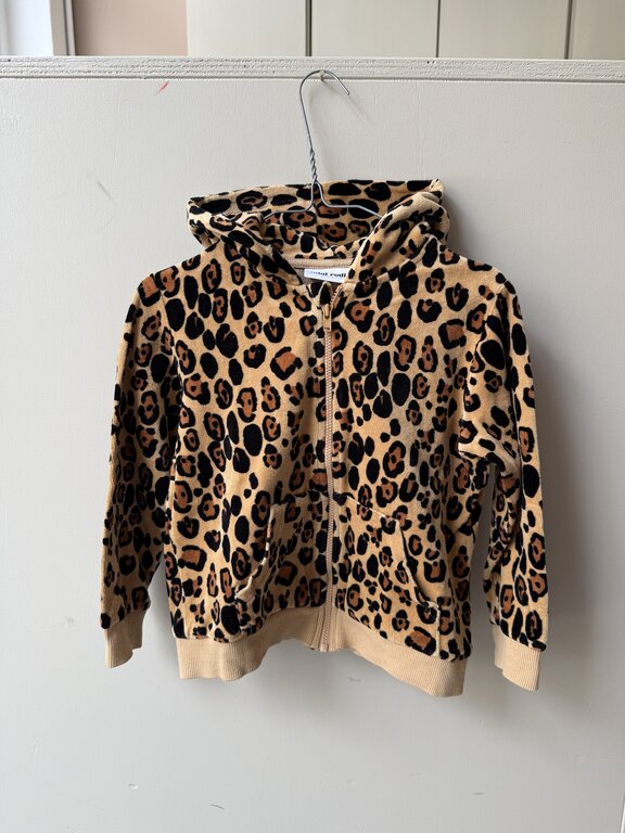 Preloved 10. Mini Rodini hoodie/vest leopard // 104-110