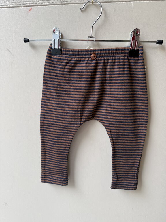 Preloved 11. 1+in the family legging streep roestbruin/donkerblauw // 6m