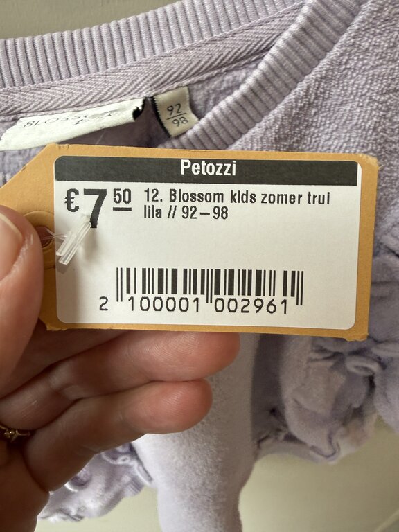 Preloved 12. Blossom kids zomer trui lila // 92-98