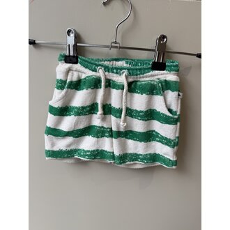 Preloved 14. Ammehoela setje korte broek en tshirt wit/groen // 6-12m