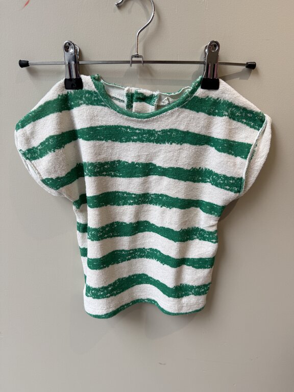 Preloved 14. Ammehoela setje korte broek en tshirt wit/groen // 6-12m