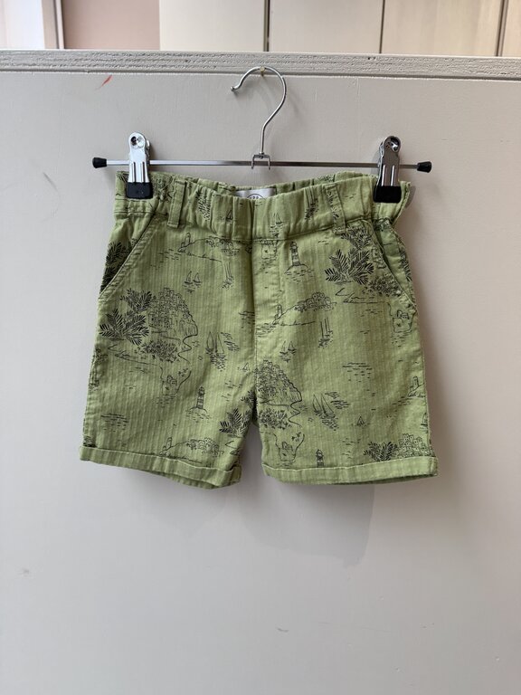 Preloved 14. Sproet&Sprout korte broek eilanden groen // 5/6y