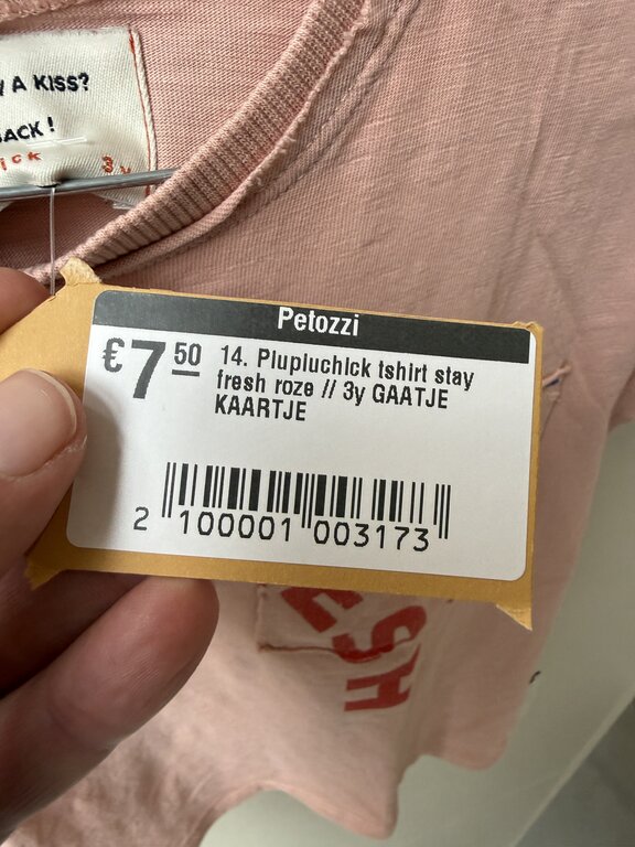 Preloved 14. Piupiuchick tshirt stay fresh roze // 3y GAATJE KAARTJE