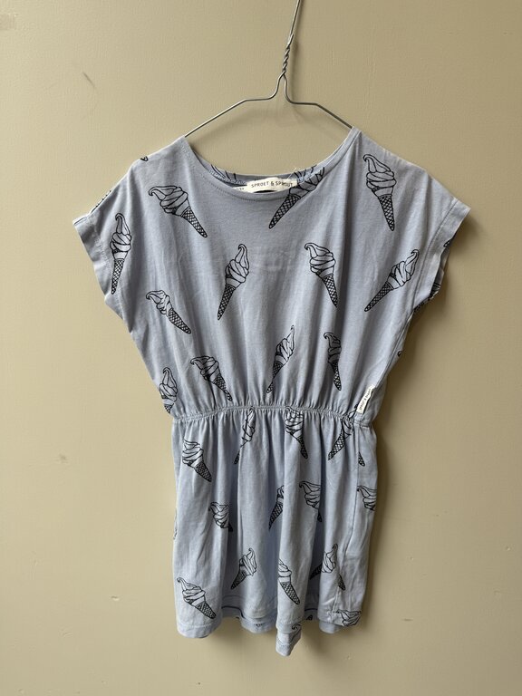 Preloved 14. Sproet&Sprout jurkje ijsjes blauw // 2/3y