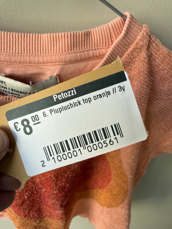 Preloved 6. Piupiuchick top oranje // 3y