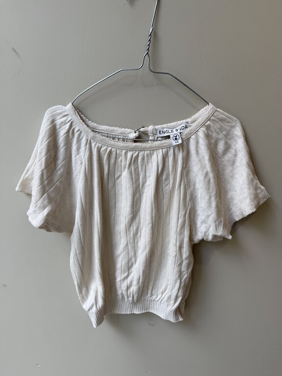 Preloved 6. Emile et Ida top creme // 4y