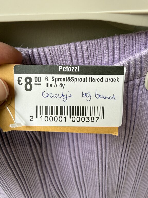 Preloved 6. Sproet&Sprout flared broek lila // 4y