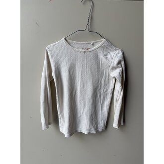 Preloved 6. Konges Slojd top lange mouw creme // 4y