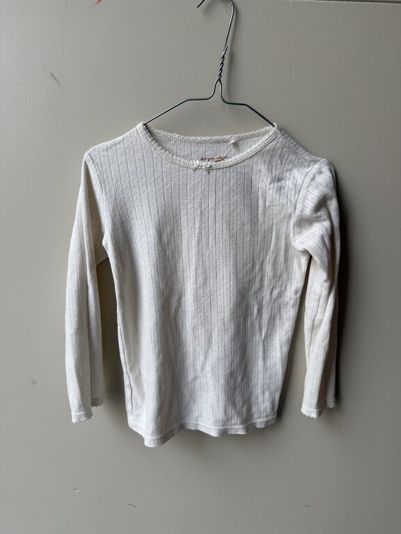 Preloved 6. Konges Slojd top lange mouw creme // 4y