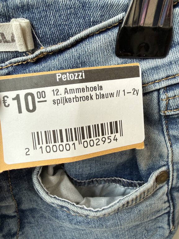Preloved 12. Ammehoela spijkerbroek blauw // 1-2y