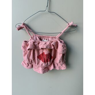 Preloved 6. Piupiuchick top lippen roze/rood // 4y