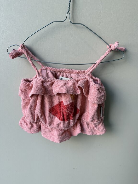 Preloved 6. Piupiuchick top lippen roze/rood // 4y