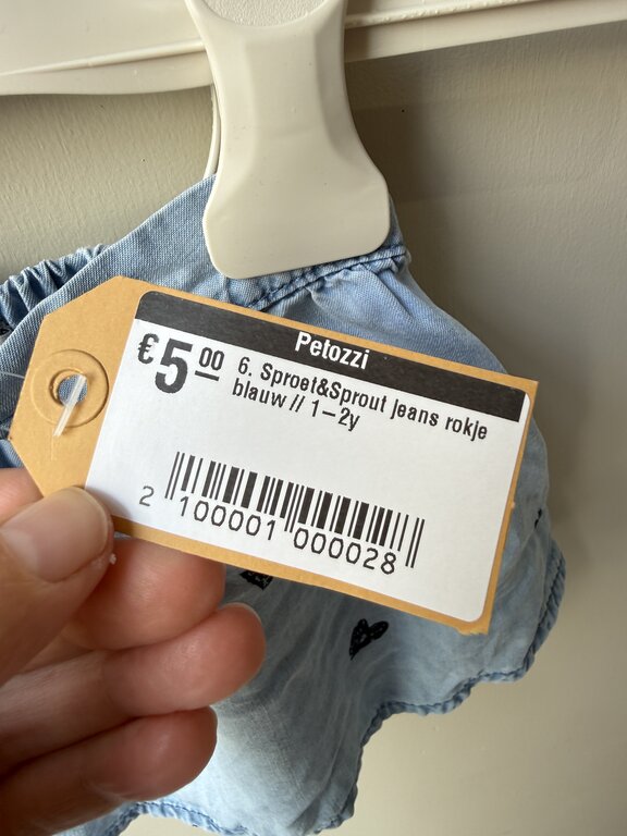 Preloved 6. Sproet&Sprout jeans rokje blauw // 1-2y