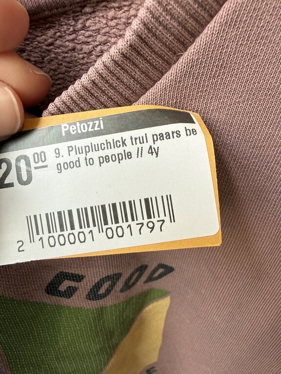 Preloved 9. Piupiuchick trui paars be good to people // 4y