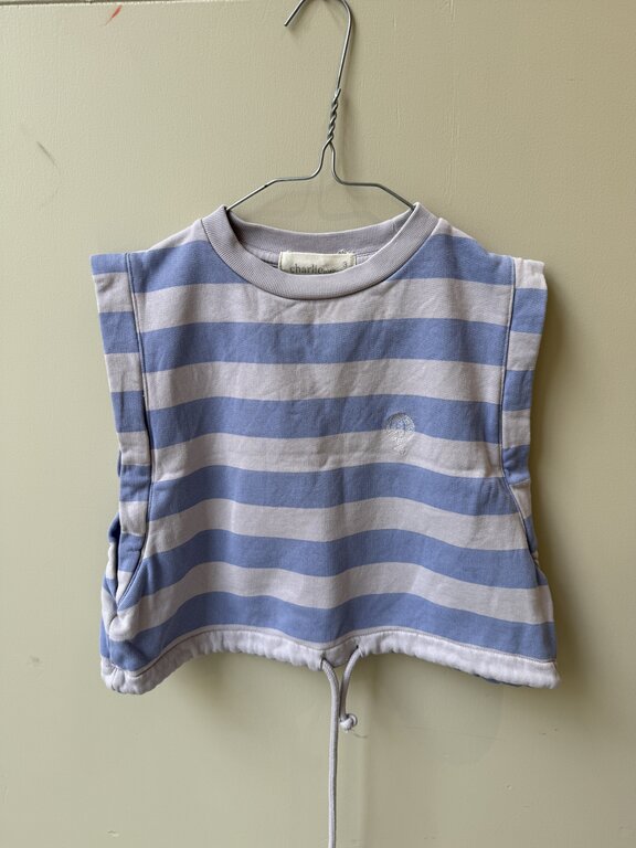 Preloved 9. Charlie Petite top paars/blauw gestreept  // 3y