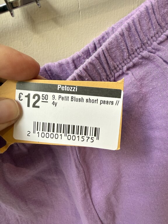 Preloved 9. Petit Blush short paars // 4y