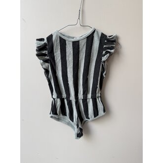 Preloved 9. Sproet&Sprout playsuit groen/zwart // 6-12m