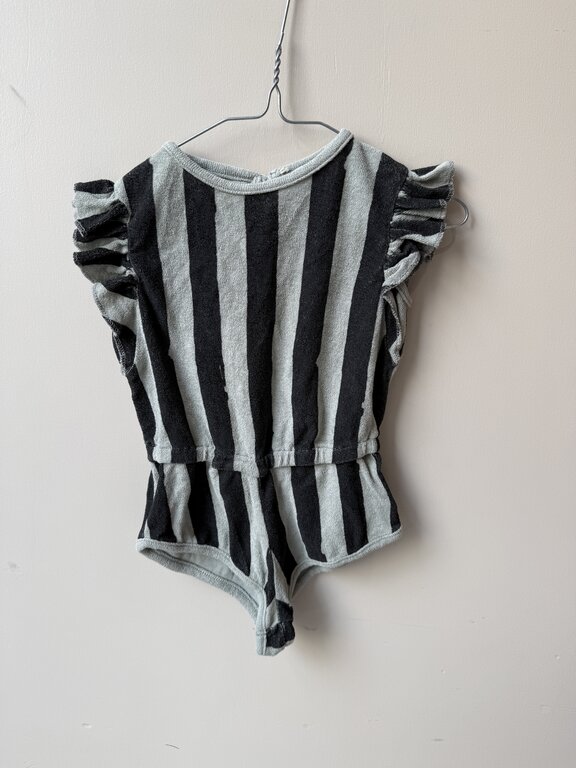 Preloved 9. Sproet&Sprout playsuit groen/zwart // 6-12m