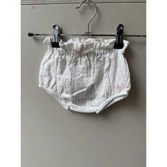 Preloved 1. Buho bloomer // wit met sterretjes 6 m