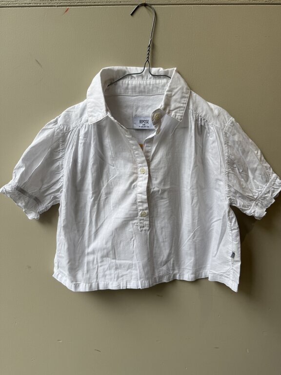 Preloved 1. Repose Ams korte mouwen blouse 6 jaar // wit
