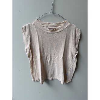 Preloved 1. Repose Ams linnen top 6 jaar // zalmbeige
