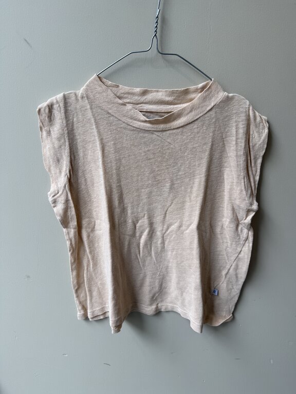 Preloved 1. Repose Ams linnen top 6 jaar // zalmbeige