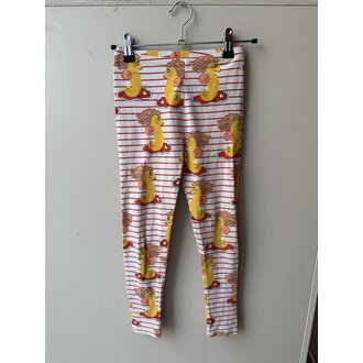 Preloved 8. Mini Rodini zeepaardjes legging rood en geel // 116/122