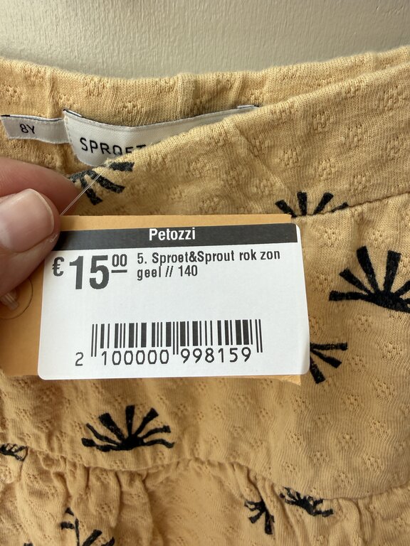 Preloved 5. Sproet&Sprout rok zon geel // 140