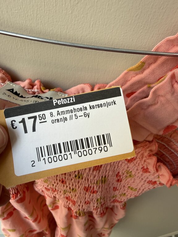 Preloved 8. Ammehoela kersenjurk oranje // 5-6y