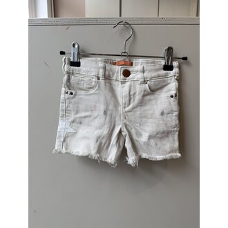 Preloved 5. Scotch jeansshort verfspatten ecru // 116