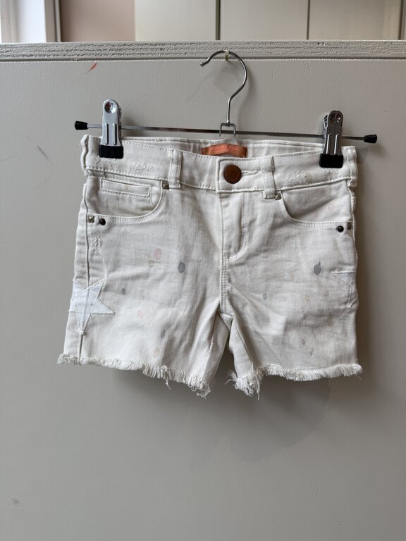 Preloved 5. Scotch jeansshort verfspatten ecru // 116