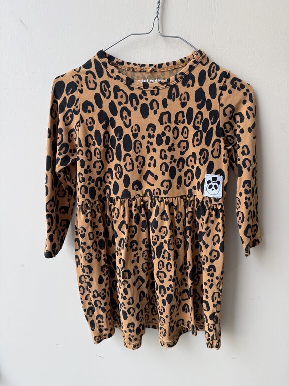 8. Mini Rodini leopard jurk leo. 92/98