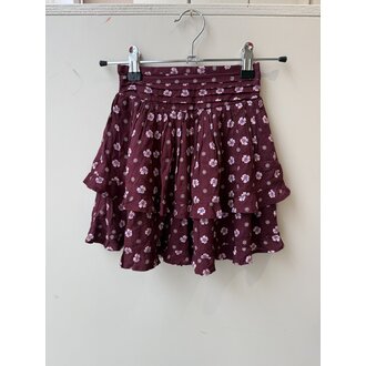 Preloved 5. Scotch rokje bloemen bordeaux // 104