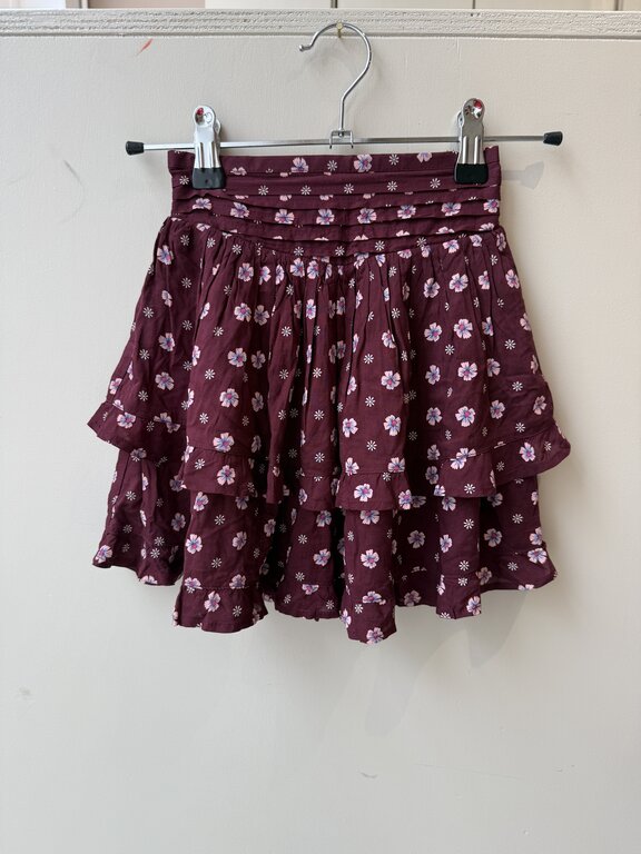 Preloved 5. Scotch rokje bloemen bordeaux // 104