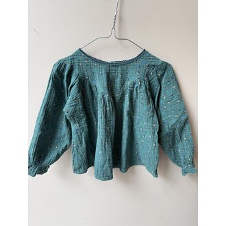 Preloved 8. Buho Blousje donkergroen // 2y