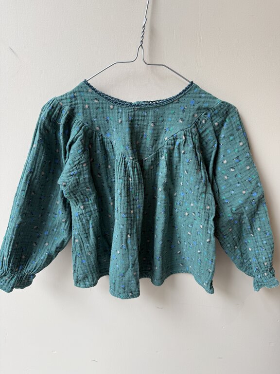 Preloved 8. Buho Blousje donkergroen // 2y