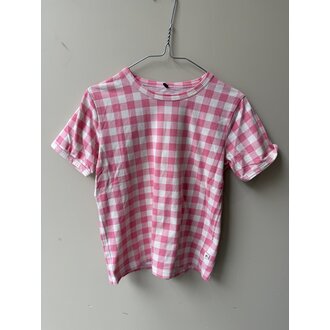 Preloved 8. Mini Rodini gingham check shirt roze // 116/122