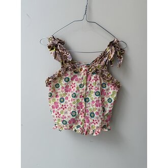 Preloved 5. Scotch mouwloos topje meerkleurig bloem // 116