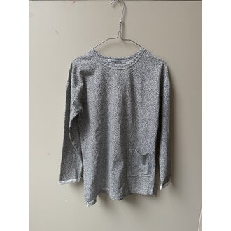 Preloved 5. Mingo longsleeve stippen zwart-wit // 4-6y