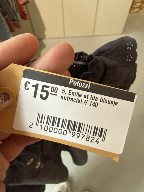 Preloved 5. Emile et Ida blousje antraciet // 140